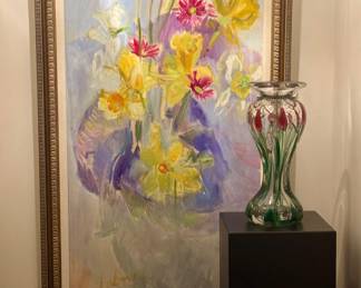 Very large Orient and Flume tulip vase!