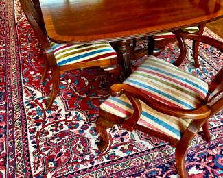 Antique banded mahogany dining table is excellent condition…England 
