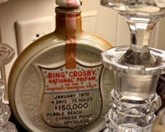 Vintage-1970 "Bing Crosby National Pro-Am" Jim Beam Decanter Empty