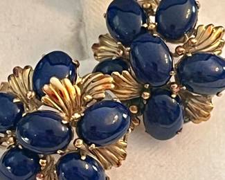 Lapis and gold earrings 