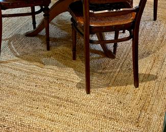 Brand new (just unrolled) rag sisal rug 8x10