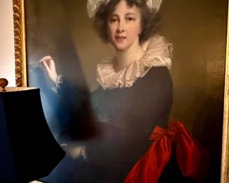 self-portrait of Élisabeth Louise Vigée Le Brun, a prominent French painter, created in 1790