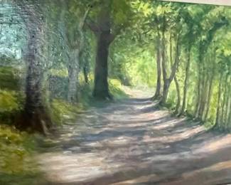 Large English landscape in oil