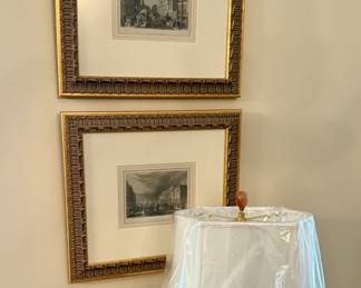 English hand tinted engravings