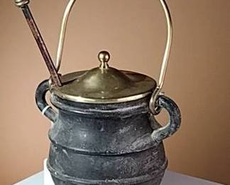 000.Main Image Vintage Cast Iron and Brass Fire Starter