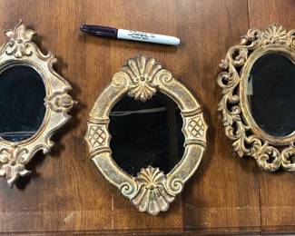 Small gilt mirrors
