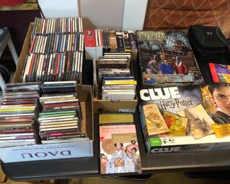 CDs - Celtic, New Age, classical, musicals, books on CD + a few games