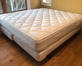 Ethan Allen king size bed with split box spring - clean & from smoke-free home