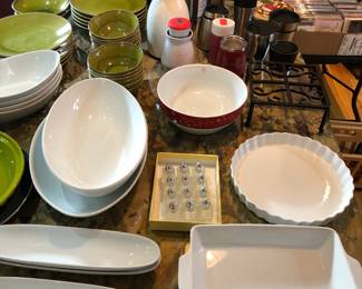 White serving bowls & platters - various makers