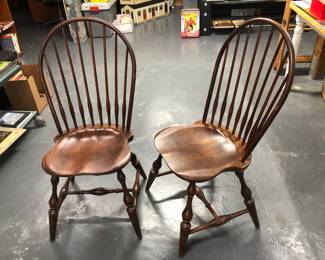 2 from set of 4 Windsor chairs by Nichols & Stone