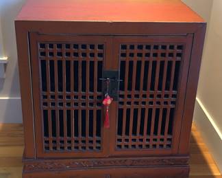 Asian style cabinet (35”L, 22”D, 36”H)