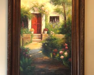 Large oil painting, signed “Thomas” (34” x 46” framed)