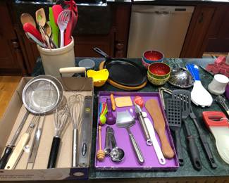Assorted kitchen utensils