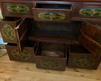 With drawers & doors open