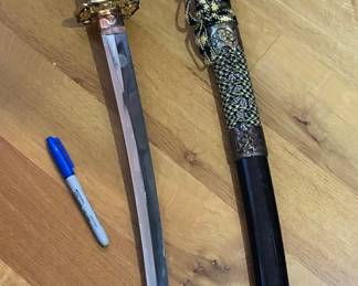 Newer Japanese katana sword - 28” long