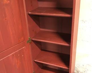 Interior of cabinet