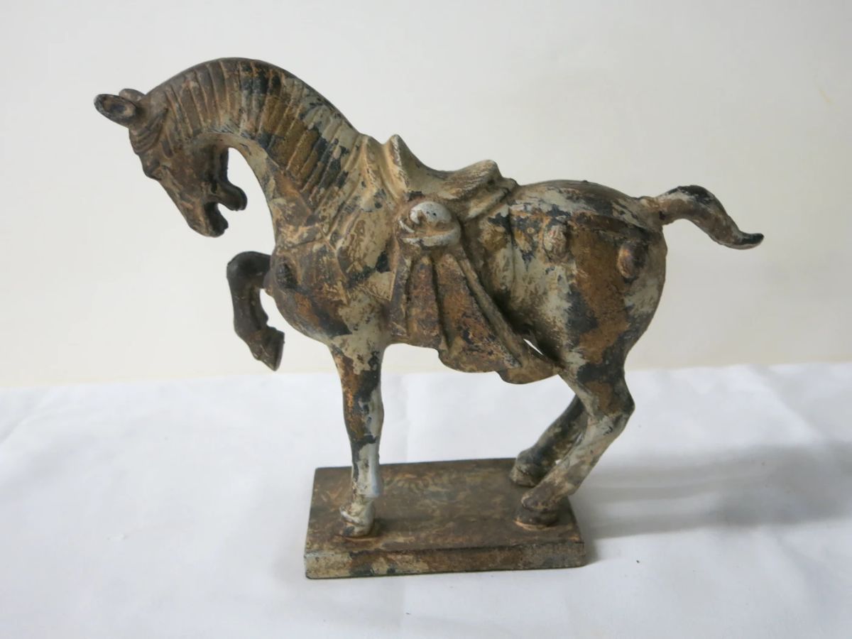 Cast Iron Tang Dynasty Style Chinese Horse