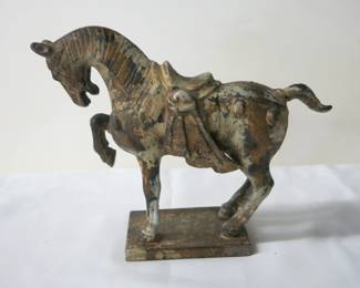 Cast Iron Tang Dynasty Style Chinese Horse