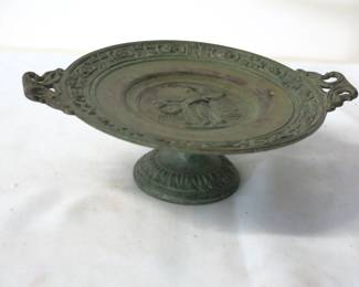 Bradley & Hubbard Footed Bronze Tazza Plate