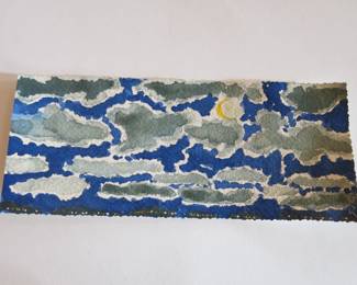 Wesley Rusnell "Untitled Night Sky" Watercolor On Paper