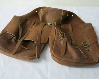 Light Brown Leather Saddle Bags