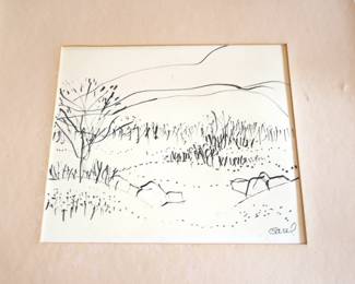 Leo Garel "Untitled" Ink on Paper