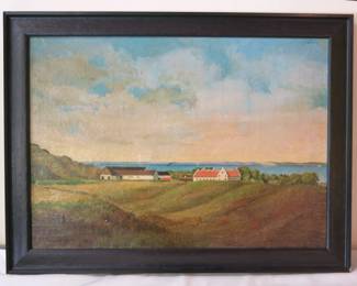 Niels Grønbech Rademacher "Jungetgaard" Oil on Canvas