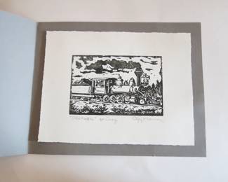 Cliff Harmon "Old Kettle" Woodcut