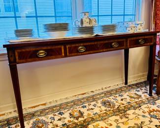 Hickory inlaid Console Table