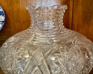 Large American Brilliant Cut Glass Vase