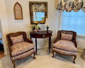 Pair of Cane back Bergere Chairs