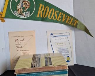 Vintage Roosevelt High School of Seattle WA Penant & Albums 