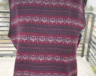 Amazing Pendleton Wool Sleeveless Sweater * Purple Pattern * Size L
