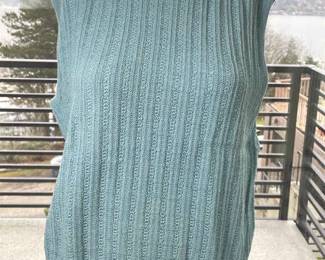 Pendleton Virgin Wool Dusty Turquoise Sleeveless Sweater * Size L
