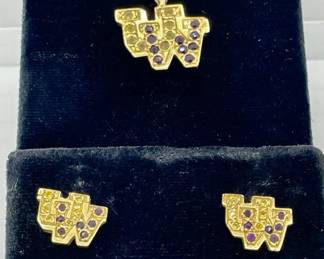 UW 14K Yellow Gold Pendant * Pierced Earrings