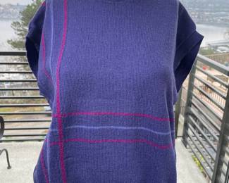 Pendleton Wool Sleeveless Sweater * Purple Pattern * Size 1X
