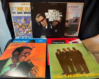 Vintage Jazz Albums, Sammy Davis, Brubeck, Trader, Armstrong, Giuffre, Mulligan, Fitzgerald, Getz, Jamal, Holliday, Miller