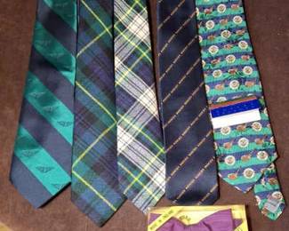Men's Designer Ties * 2 Made In Scotland * 1 The President * New Robert Talbott Silk * Akco Bow Tie
