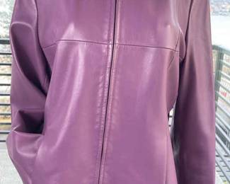 Artifacts Purple Leather Short Jacket * 1X
