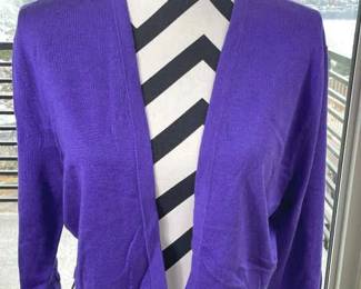 New with tags Neiman Marcus Purple Cashmere Blend Shrug * XL
