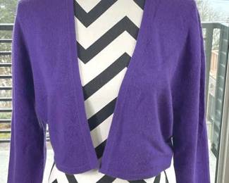 New with tags Neiman Marcus Purple Cashmere Shrug * XL
