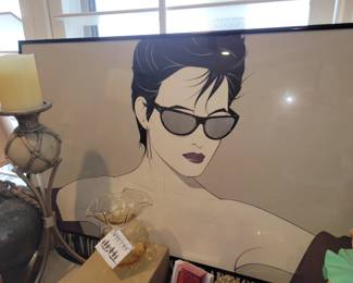 Framed Patrick Nagel print - 'Shades'
