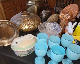 Blue Opaline goblets