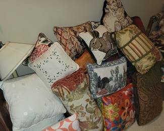 Huge throw pillow collection