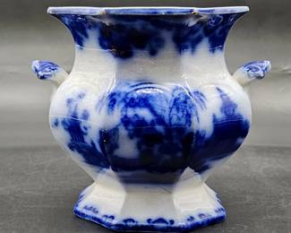 Antique Scinde Flow Blue Tureen from England
