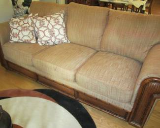 Rattan fabric sofa - area carpet
