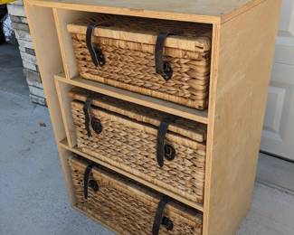 dresser cabinet w baskets ($75)