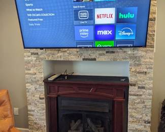 65-inch ONN flat screen LCD Smart TV ($225), fully adjustable (tilt & rotate) wall mount ($25)