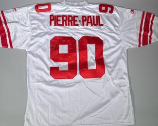 Singed Jason Pierre Paul Jersey | Signed Pierre Paul Buccaneers #90 jersey - h. 35 x w. 45 in

