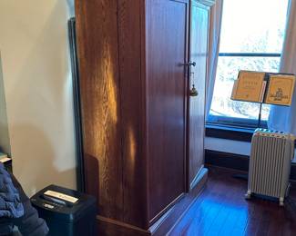 BOVIS “COMPACTOM’ ENGLISH WARDROBE CABINET | h. 69 x w. 50 x d. 22 in
